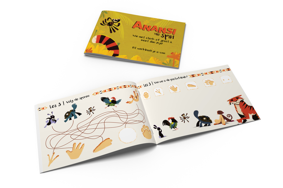 Anansi de spin komt in de klas!